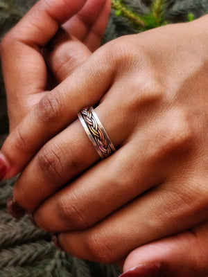 925 Silver Unisex Braided Band Ring