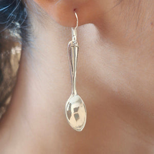 925 Sterling Silver Mismatched Spoon and Fork Earrings