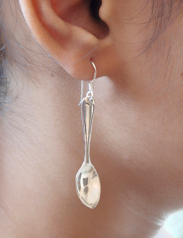 925 Sterling Silver Mismatched Spoon and Fork Earrings